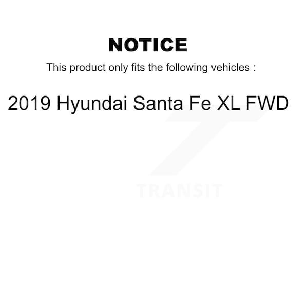 Rear Shock And TOR Link Kit For 2019 Hyundai Santa Fe XL FWD